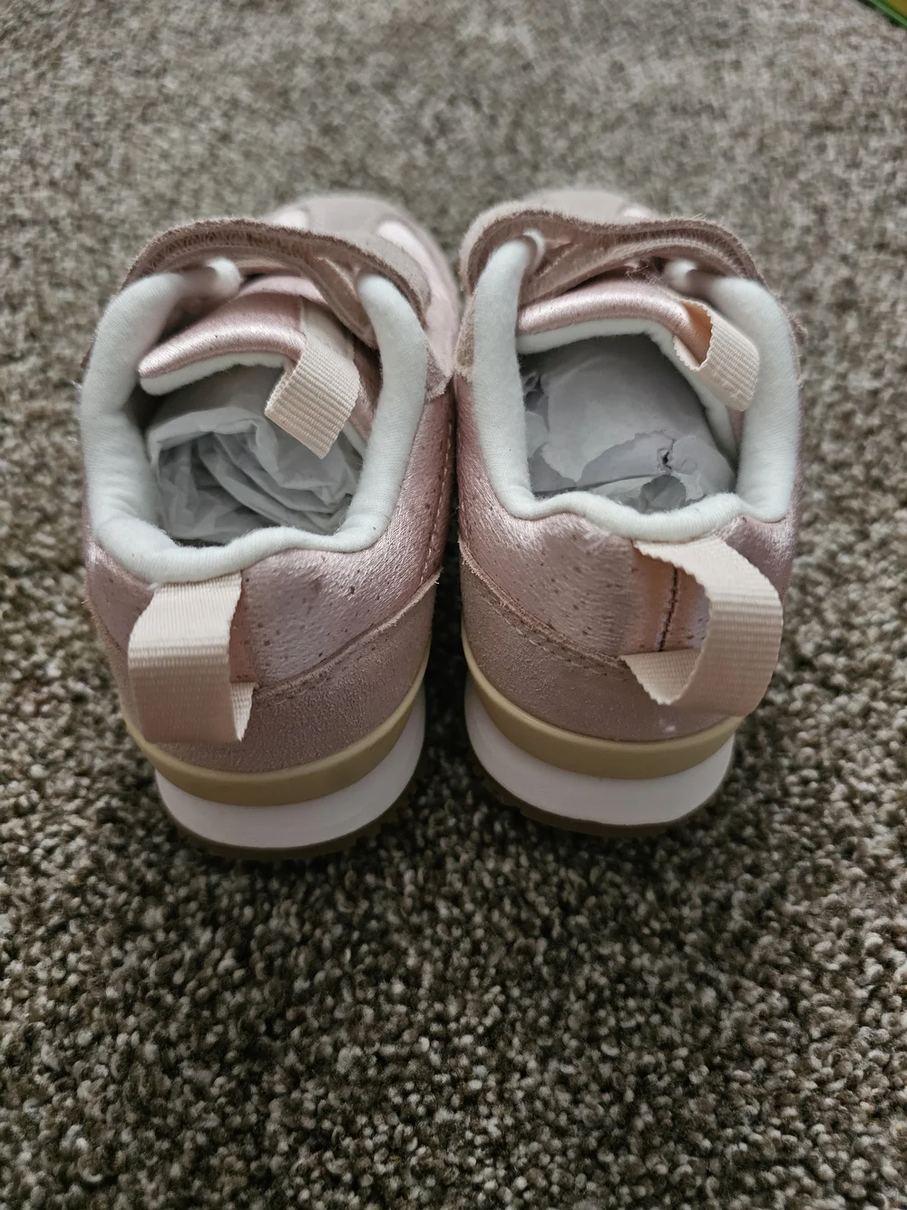 Kids Pink Velcro Athletic Sneakers